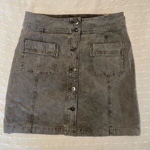 Prana corduroy button front skirt